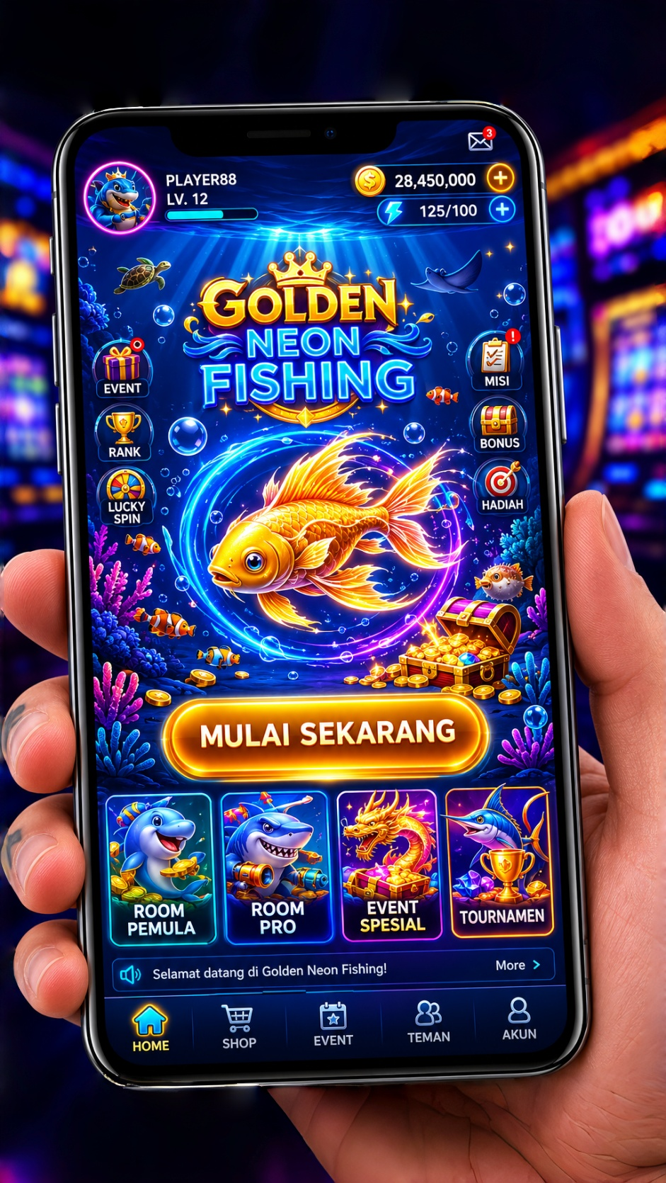 Tangkapan layar proses pengunduhan aplikasi di 55rp.